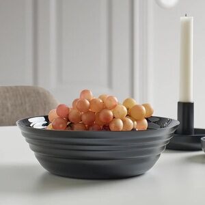 2 NÄTBARB Serving bowls, black, 9 "